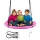 preview thumbnail 75 of 114, Goplus 40" Flying Saucer Tree Swing Indoor Outdoor Play Set Kids - See Details Pink