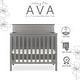 preview thumbnail 5 of 5, Dream On Me Ava 4-in-1 Convertible Mini Crib Steel Grey