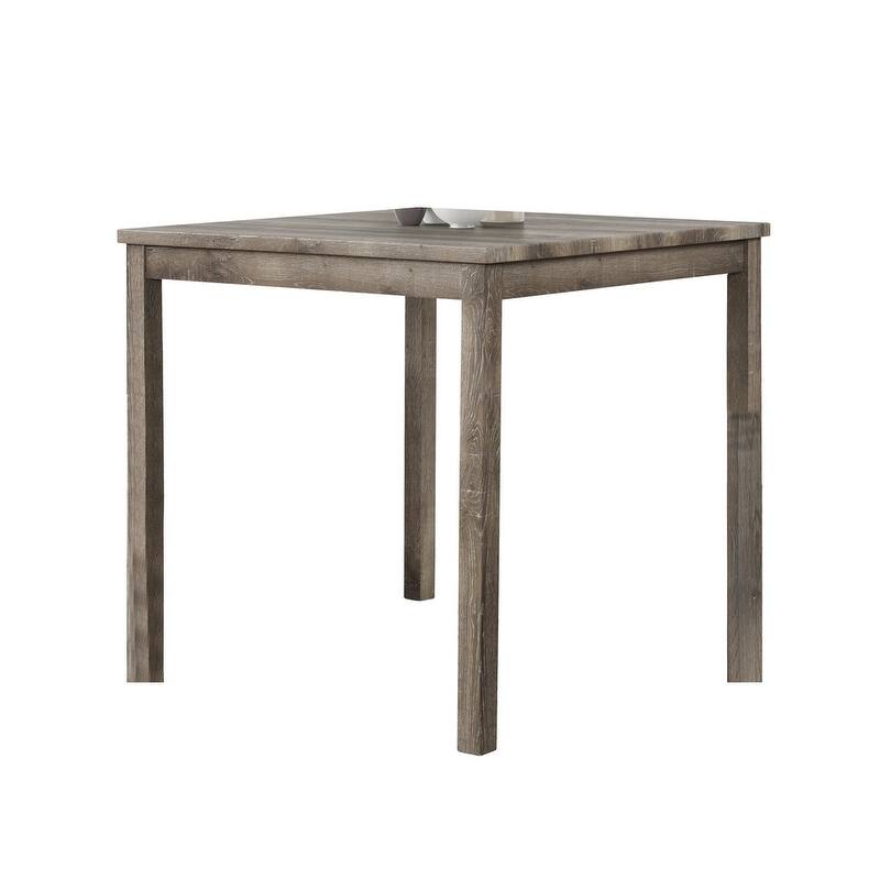 Best Master Furniture Wood Square 36 x 36 Counter Height Rustic Table with Natural Finish On