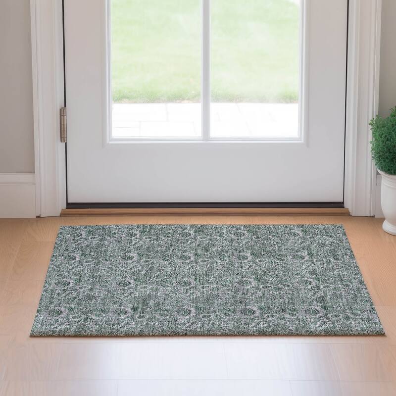 Premium Washable Super Soft Floral Mayfield Rug - Sage - 1' 8" x 2' 6" - Rectangle
