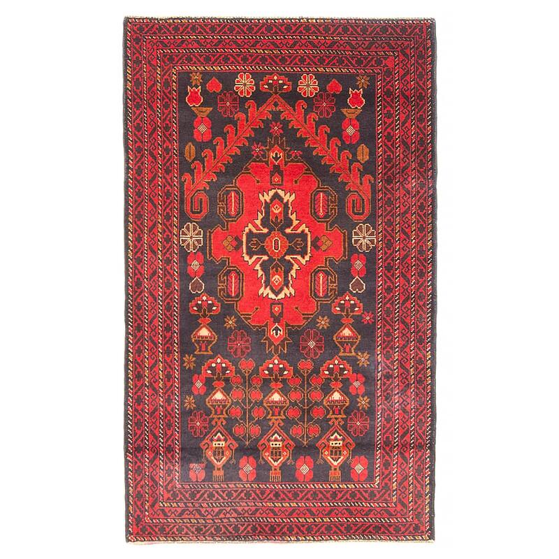 Teimani Black Rug 2'9" x 4'9" - 2'9 x 4'9 - Black - 2'9 x 4'9