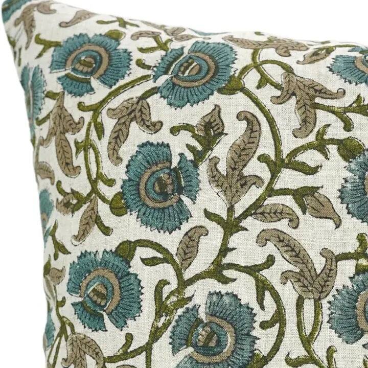 Handcrafted block print floral Pllow cover - Vanshika