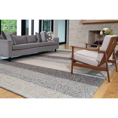 Grand Bazaar Genet Hand Woven Stripes Transitional Area Rug
