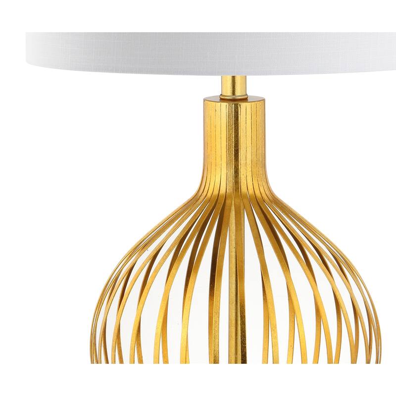 Odette 29.5" LED Metal Table Lamp, Gold leaf by JONATHAN Y