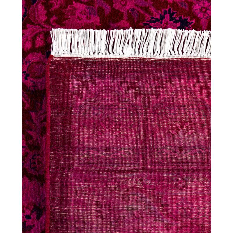 Overdyed One-of-a-Kind Hand-Knotted Area Rug - Purple - 10' 1" x 14' 0"