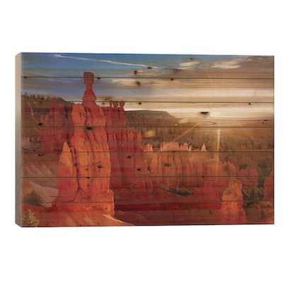 Sunrise, Thor's Hammer, Bryce Canyon National Park, Utah, USA Print On Wood by Matteo Colombo - Multi-Color