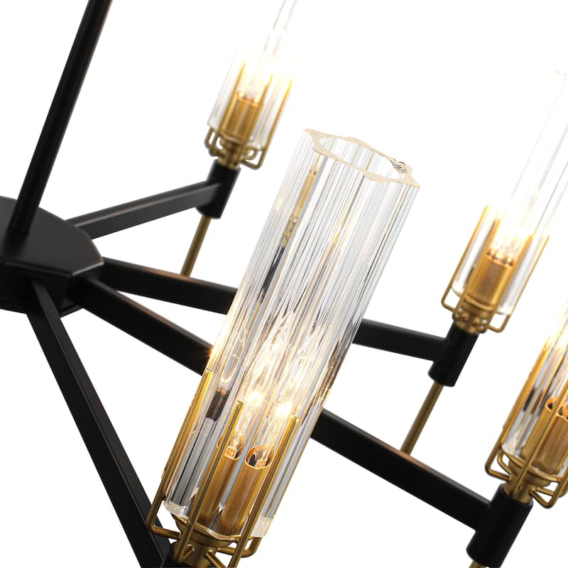 Modern 8-Light Dimmable chandelier - 8 Light W32.28"