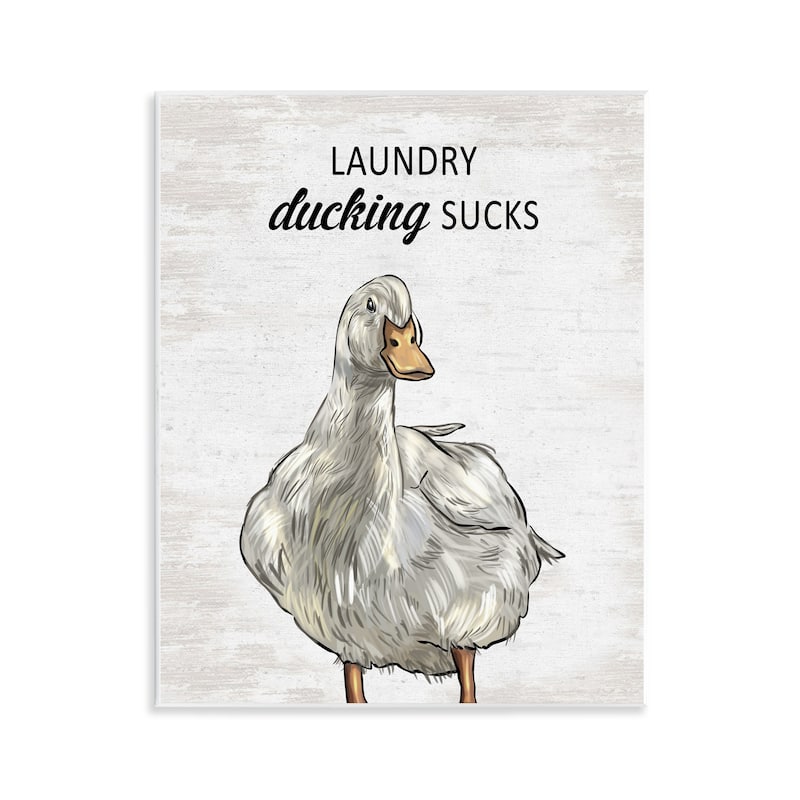 Stupell Sassy Laundry Duck Wall Plaque Art Design By Lettered and Lined - 11 x 14