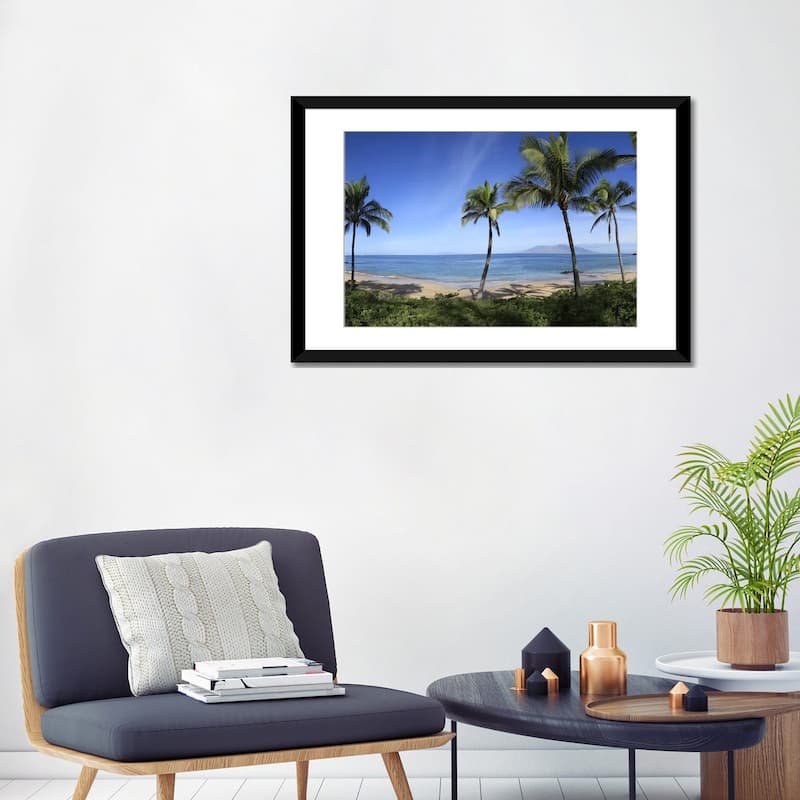 iCanvas "Palm Tree Lined Beach, Maui, Hawaii, USA" by Panoramic Images