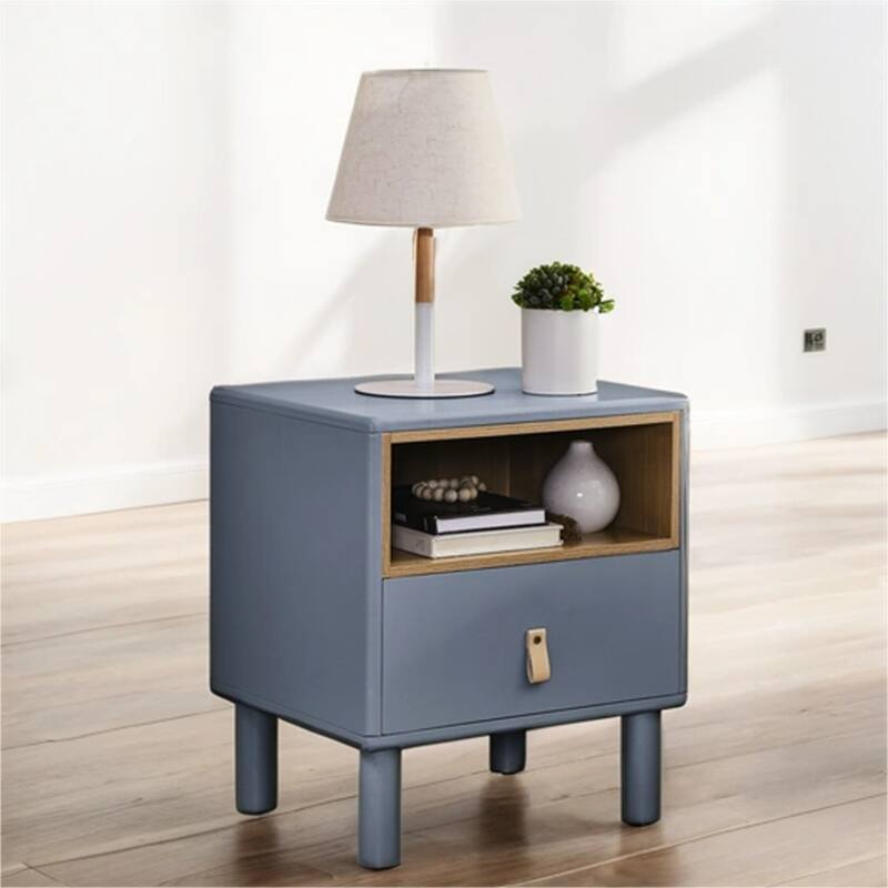 Modern Woode Bedside Table with Drawer and Legs