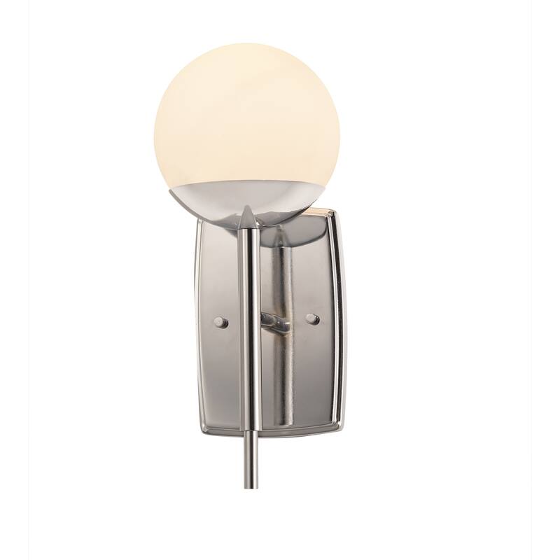 EVOLV Fusion Epoch 1-Light Wall Sconce with Opal Glass - Polished Chrome