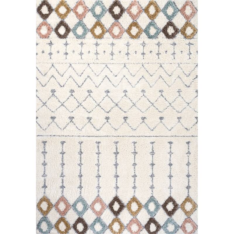 JONATHAN Y Faiza Tropical Leaves Area Rug - 4 X 6 - Multi/Cream