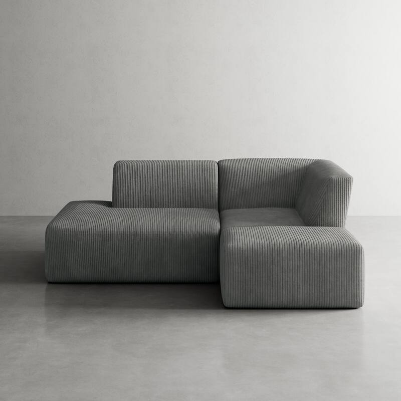 Oversized Corduroy Modular Sectional Fabric Sofa Set