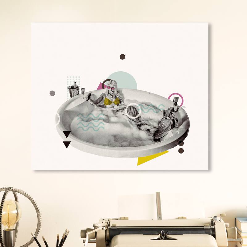 Wynwood Studio 'Mermaid Editorial' Fashion and Glam Wall Art Canvas Print Lifestyle - White, Gray - 36 x 30