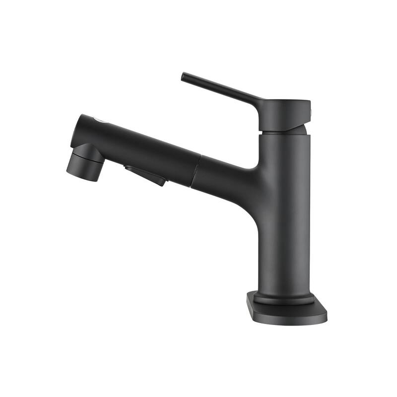 Stainless Steel Bathroom Faucet with Pull-Out Sprayer & 3 Settings