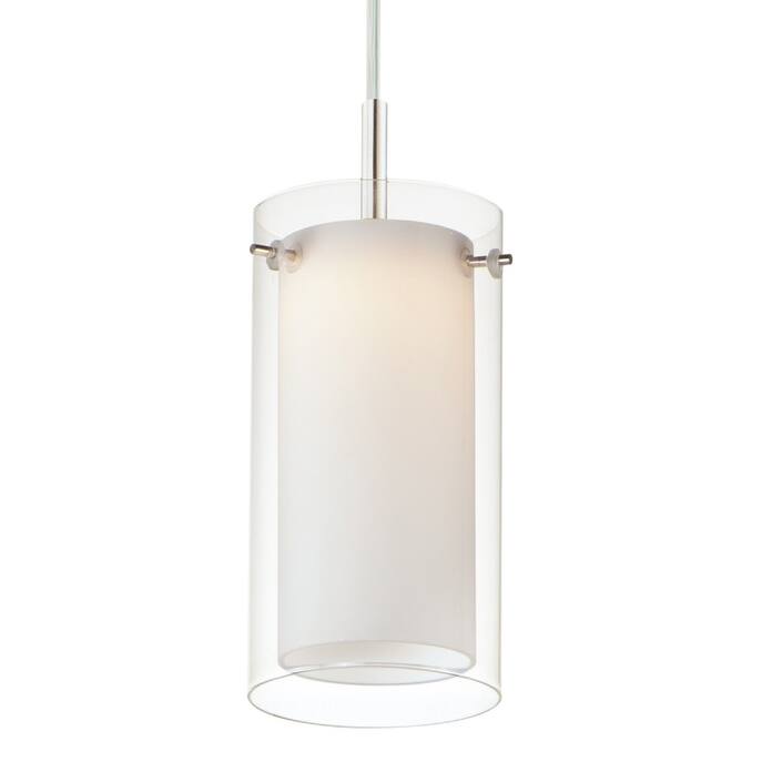 Maxim Duo 5" Wide LED Mini Pendant - Satin Nickel