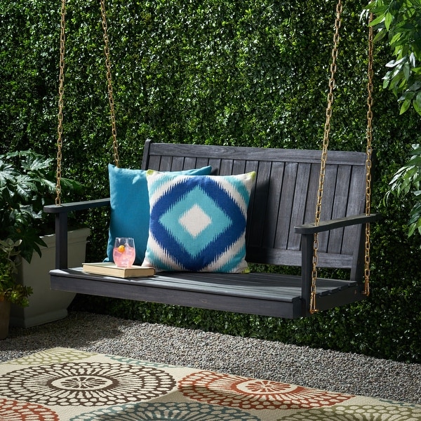Tambora Outdoor Acacia Porch Swing by Christopher Knight Home On