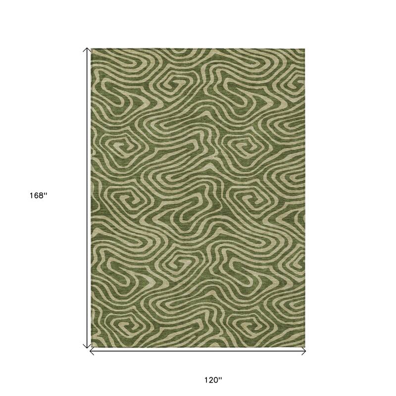 HomeRoots Abstract Transitional Rectangle Outdoor Rug