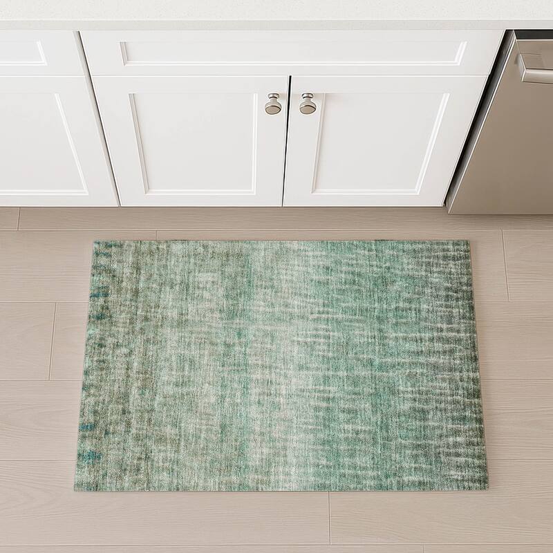 Machine Washable Indoor/ Outdoor Contemporary Ombre Chantille Rug