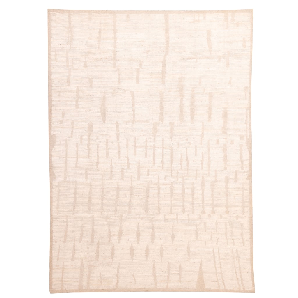 ECARPETGALLERY Hand-knotted Pak Finest Marrakesh Ivory Wool Rug - 8'10 x 12'0