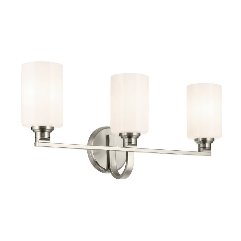 Kichler Lighting Gioe 24.25" 3-Light Vanity Light with Opal Glass in Brushed Nickel