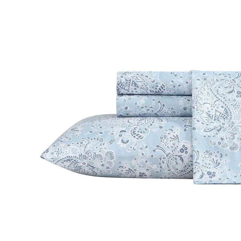 Wrangler Printed Novelty Sheet Sets - Prairieland Paisley Blue - Twin
