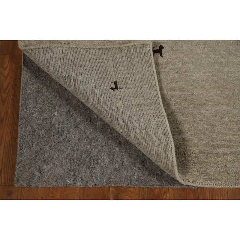 Gabbeh Indian Runner Rug Hand-Knotted Hallway Wool Carpet - 2'9" x 8'3"