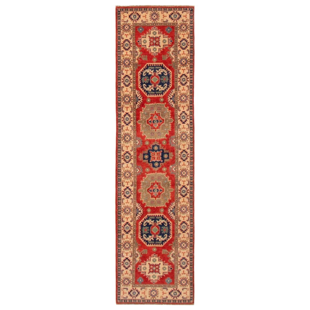 ECARPETGALLERY Hand-knotted Finest Ghazni Red Wool Rug - 2'7 x 9'11