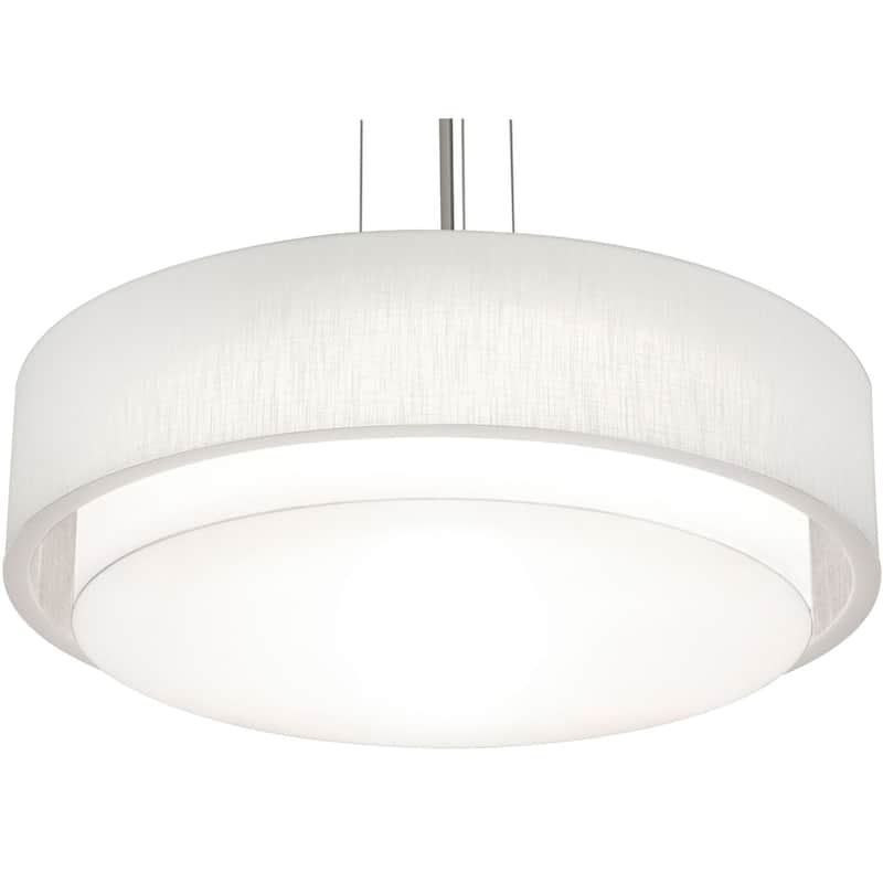 AFX SAP3244L5AJUDSN Sanibel 32" Wide LED Pendant - Satin Nickel / Linen White / White