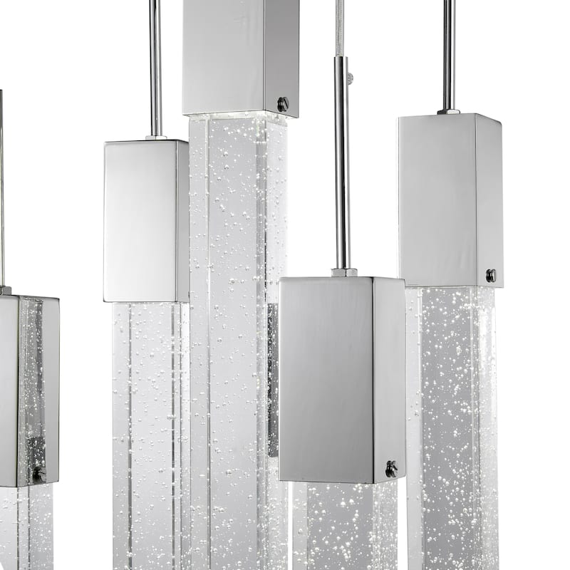 Rectangular Crystal Chandelier // XL 5 Light - N/A