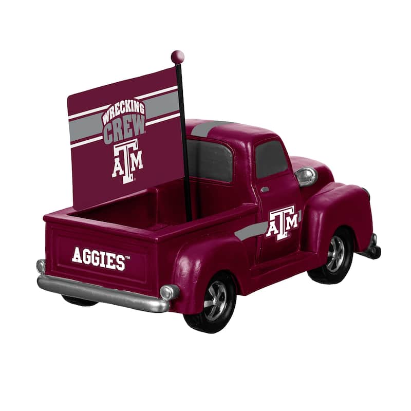 NCAA Rally Truck Garden Statue with Team Flag