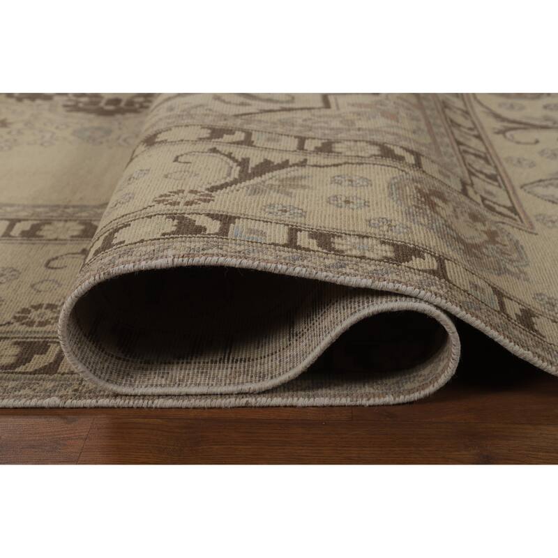 Tabriz Persian Vintage Area Rug Bedroom Hand-Knotted Wool Carpet - 9'6" x 12'11"