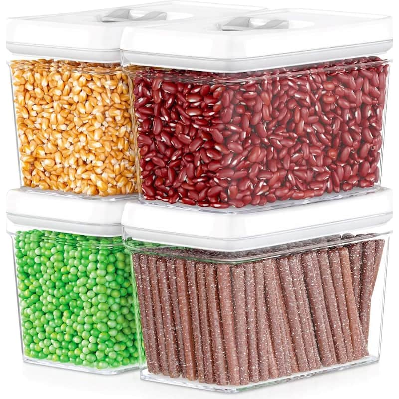 DWËLLZA KITCHEN 4LB White Airtight Food Storage Containers - Clear