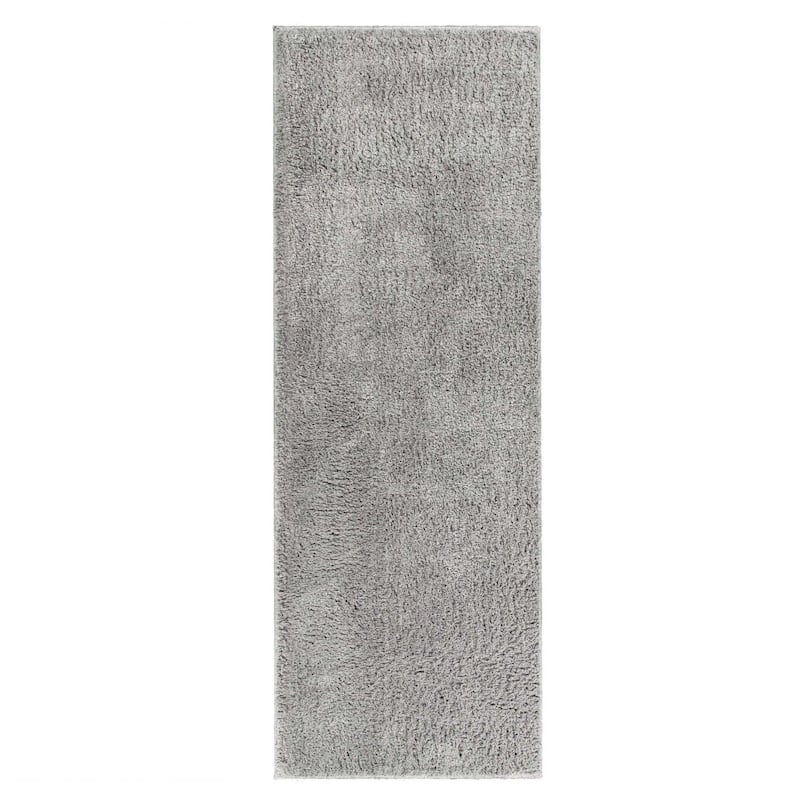 Superior California Shag Solid Plush Non-Slip Indoor Runner or Area Rug