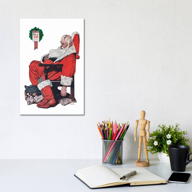 iCanvas "The Day after Christmas" by Norman Rockwell Canvas Print - 12x8x0.75