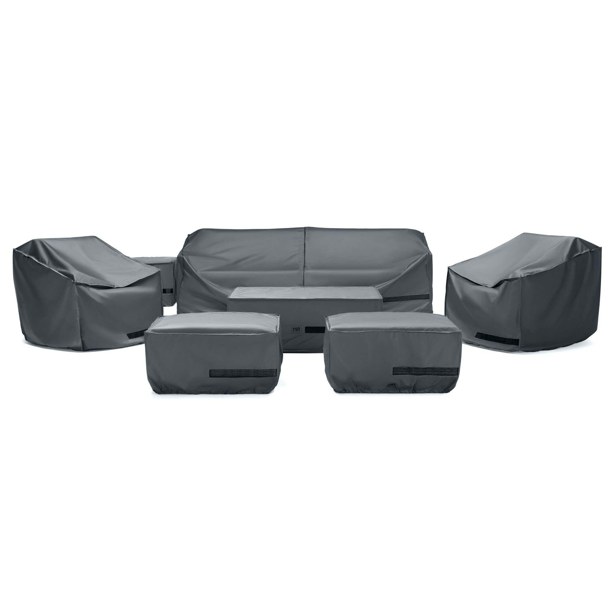 Deco 8 Piece Polyester Outdoor Patio Sofa Club Chair Furniture Cover Set 100 W x 30 H x 33 D On Sale Bed Bath Beyond 40314458