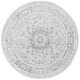 preview thumbnail 9 of 11, SAFAVIEH Layla Karnam Shabby Chic Farmhouse Rug 6'7" Round - Ivory/Grey - Round