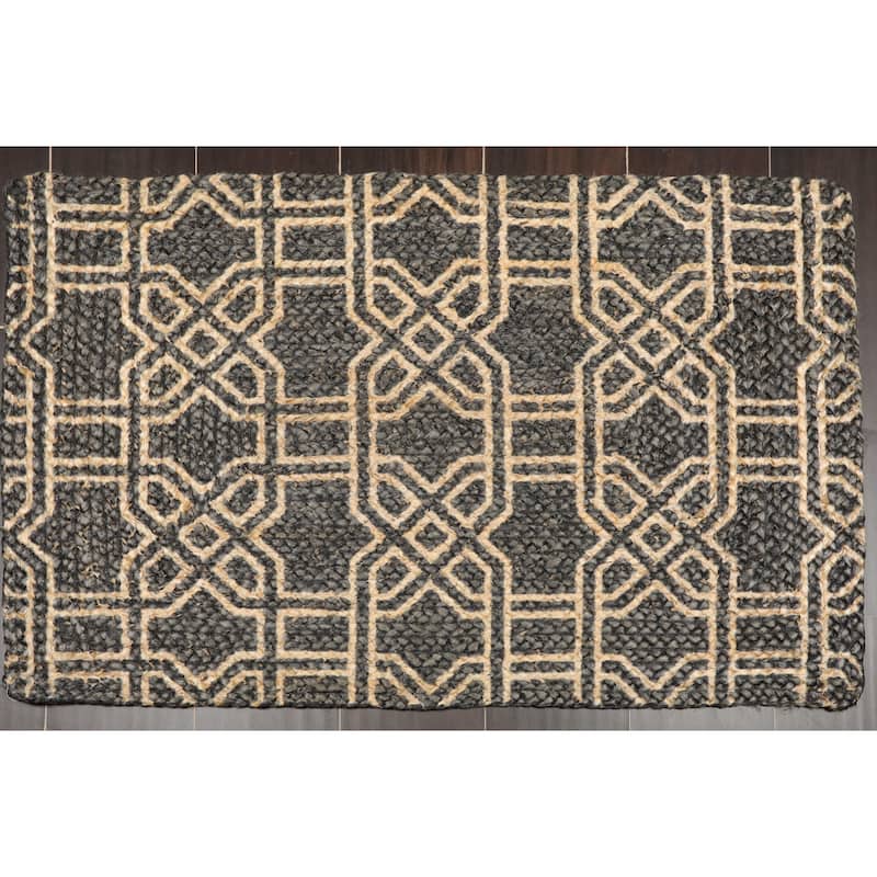 Hand Made Brown Handspun Jute Modern & Contemporary Oriental Area Rug - 2' x 3'