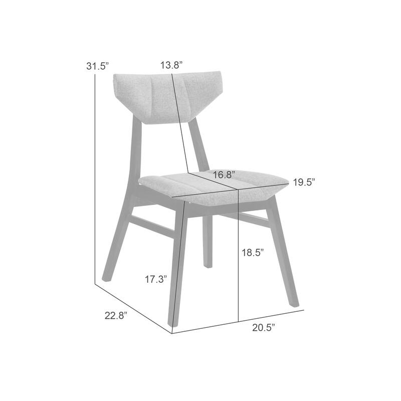 Amaris Upholstered Dining Chair in Walnut Finish - Set of 4