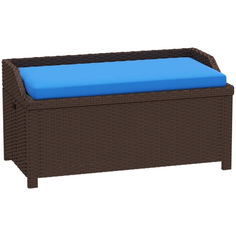 2-in-1 Bench with Storage, Plush Seat Cushion & Heavy-Duty Frame - 40.25" W x 20" D x 20.5" H