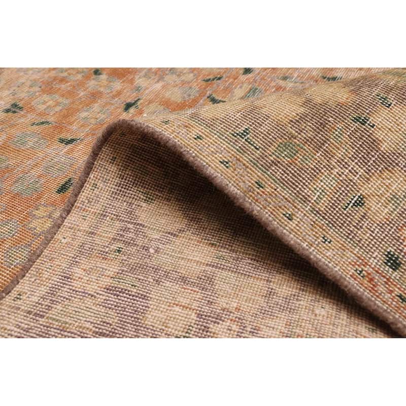 ECARPETGALLERY Hand-knotted Antalya Vintage Burnt Orange Wool Rug - 9'0 x 12'6