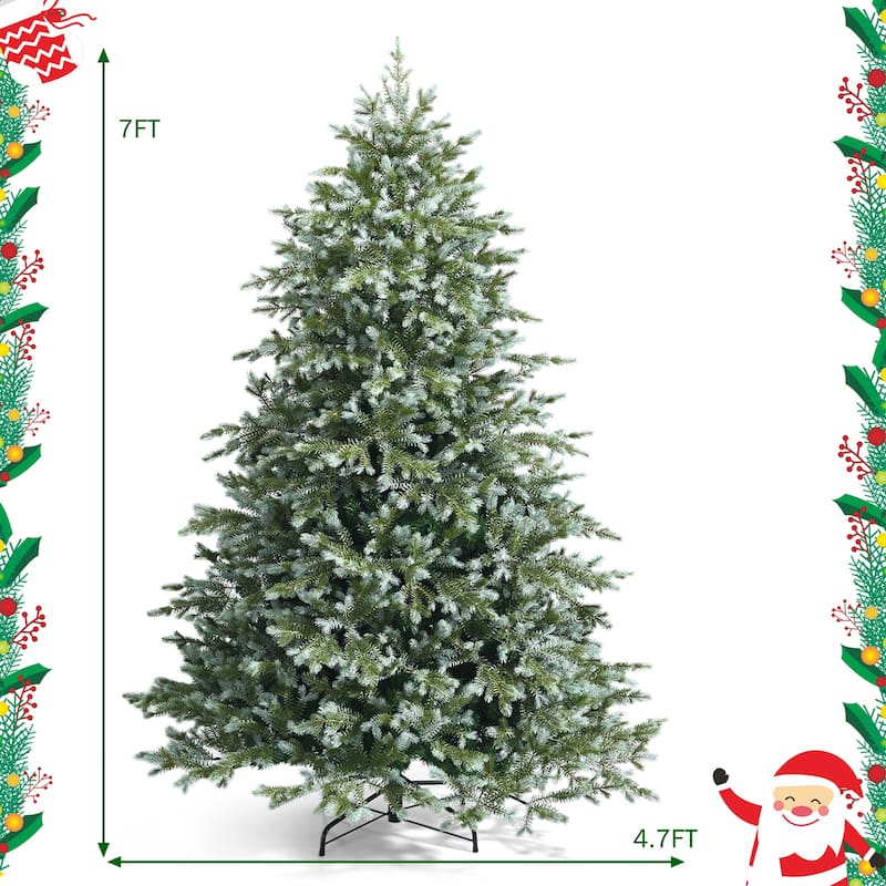 7 FT Artificial Christmas Tree Unlit Hinged Xmas Spruce Tree