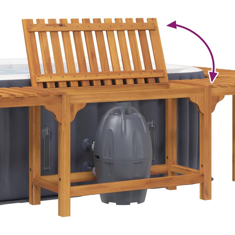 vidaXL Hot Tub Surround Brown 90.6/98.4" x 90.6/98.4"
