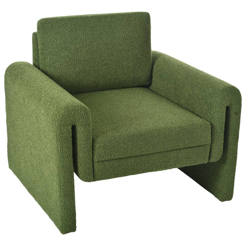 Modern Upholstered Accent Chair - Green