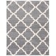 preview thumbnail 2 of 1, SAFAVIEH Dallas Shag Giusy Trellis 1.5-inch Thick Rug - Grey/Ivory - 10' x 14'
