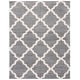 preview thumbnail 1 of 23, SAFAVIEH Dallas Shag Giusy Trellis 1.5-inch Thick Rug 10' x 14' - Grey/Ivory - Rectangle