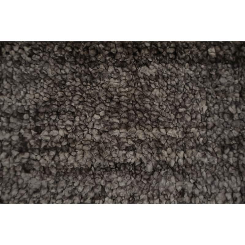 Hand Knotted Oriental 100% Wool Carpet Tribal Contemporary Greys & Charcoal Gabbeh Area Rug - 9' 8'' X 7' 9''