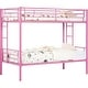 preview thumbnail 4 of 13, Metal Twin Over Twin Bunk Bed Frame with Side Ladders, 13inch Under-Bed Storage, Squeak-Resistant, Full-Length Guardrails