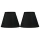preview thumbnail 14 of 88, Hardback Faux Silk Conical Lamp Shade, 5 inch Top, 9 inch Bottom, 7 inch Slant Set of 2 - Black