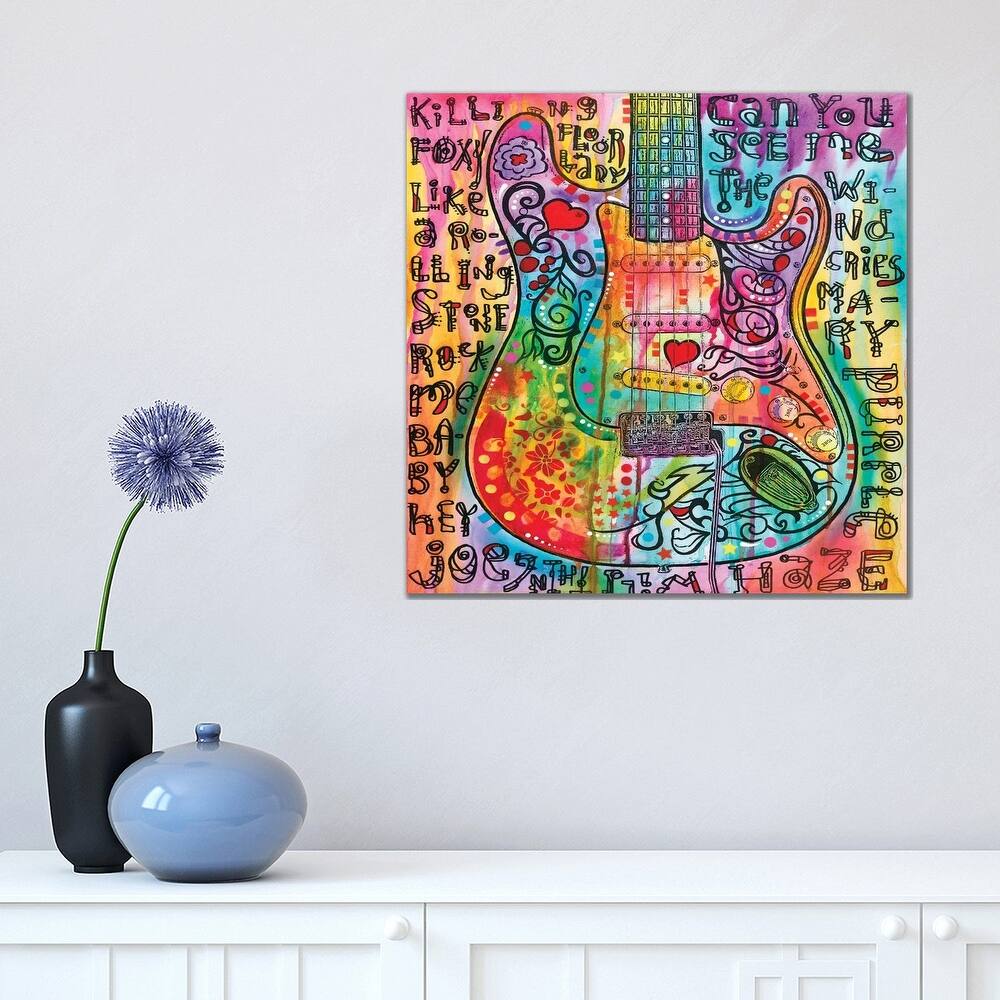 iCanvas "Jimi's Guitar" by Dean Russo Canvas Print